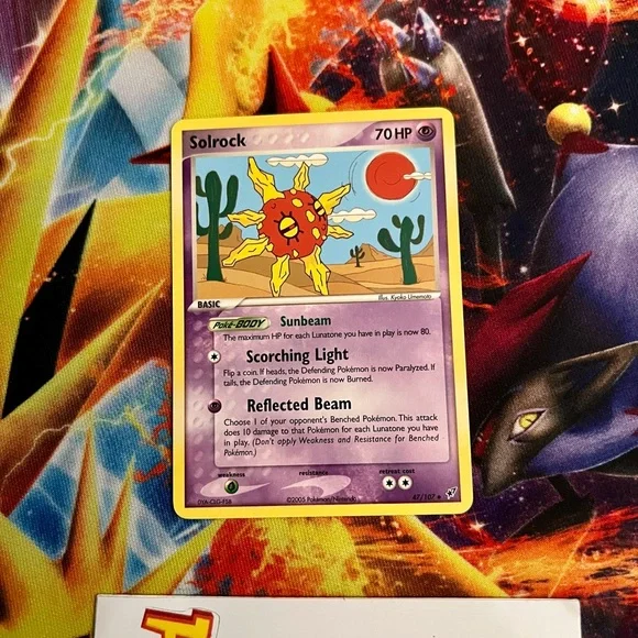 pokemon solrock card Reverse - Great Encounters Pokmon 85/106 Ability Sun Energy Once during your turn Solrock (47/107) - Deoxys Reverse